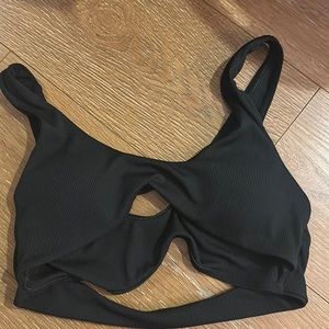 Black Shein cut out bikini top